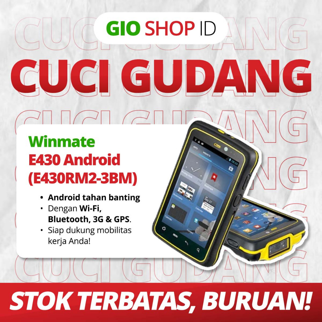 KOMPUTER GENGGAM WINMATE E430RM2-3BM, ANDROID 4.1 UNTUK MEMBANTU MENINGKATKAN KINERJA OPERASIONAL GU
