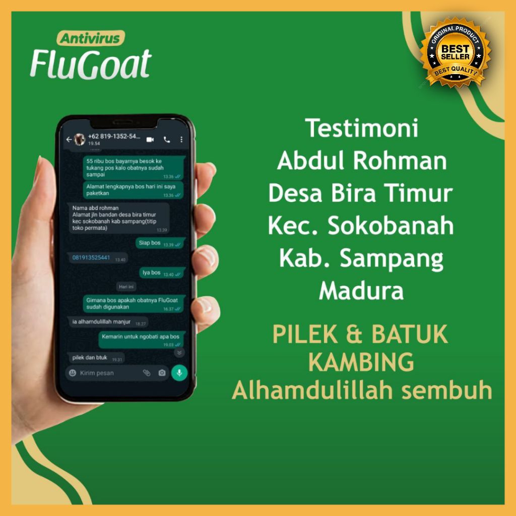 TERAMPUH  Obat Kambing Flu Alami, Obat Kambing Flu Batuk, Obat Kambing Flu Dan Batuk