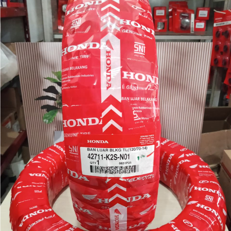 Ban TUBLES Federal Honda ORI 120/70 Ring 14 Ban Belakang Vario 160 2022 - Sekarang Original