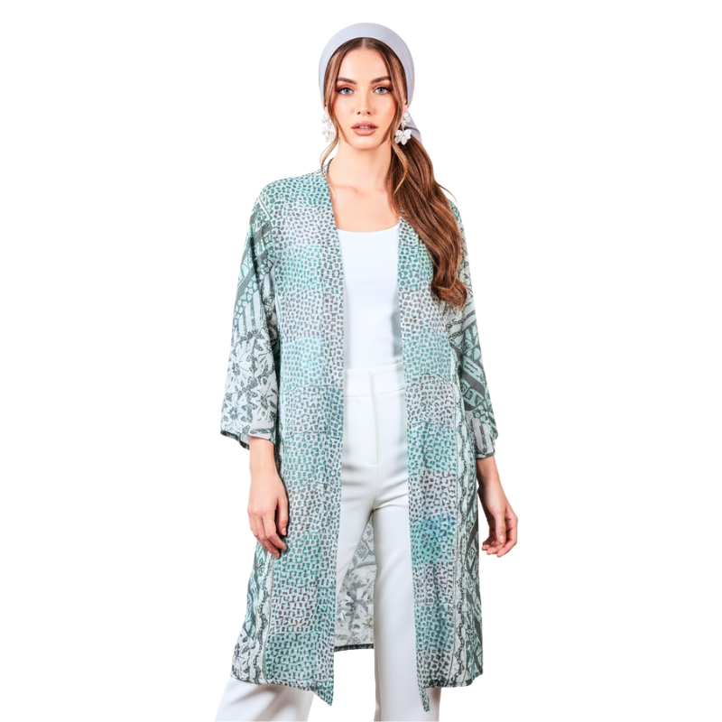 Blazer Batik Wanita - Atasan Batik - Bhatara Batik RR Blazer - Outer Batik Modern Lengan Panjang