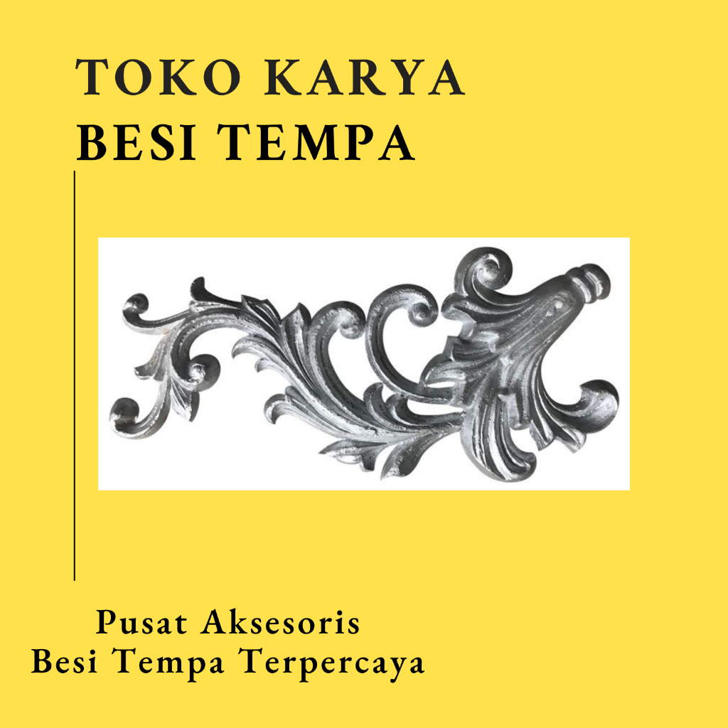 Ornamen Pagar Besi Daun Leaf 1083 / Aksesoris Pagar Besi dan Tralis / Aksesoris Besi Tempa / Aksesor