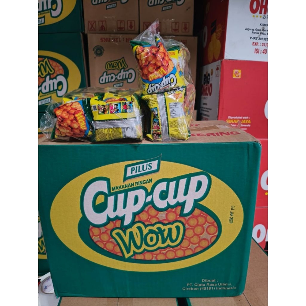 Grosirannku | Cup-Cup Wow Pilus Snack Jadul Grosir Variasi Dua Rasa