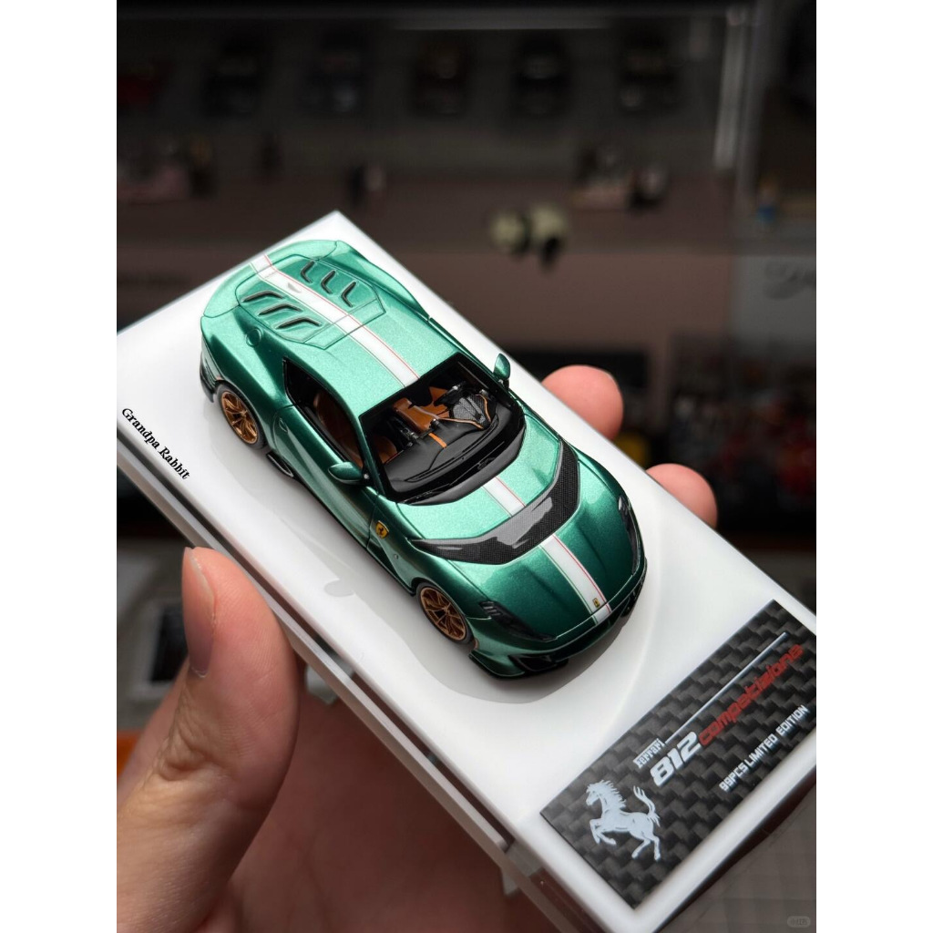 FUELME FERRARI 812 COMPETIZION VERDE DIECAST RESIN FERRARI 812C VERDE BOTTIGLIA LIMITED EDITION RESI