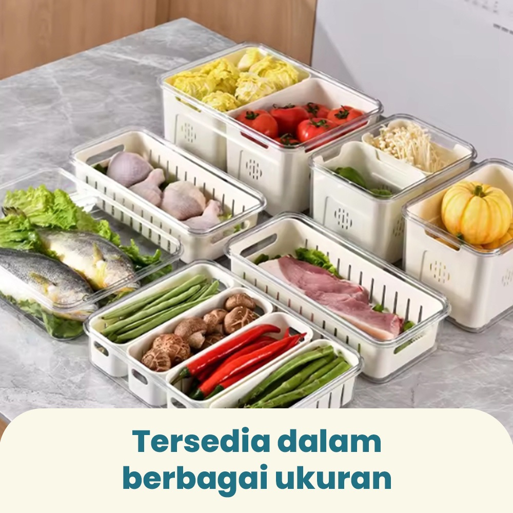 Raja Dapur Kotak Penyimpanan Kulkas Kontainer Kulkas Food Kontainer Kotak Penyimpanan Kulkas Akrilik
