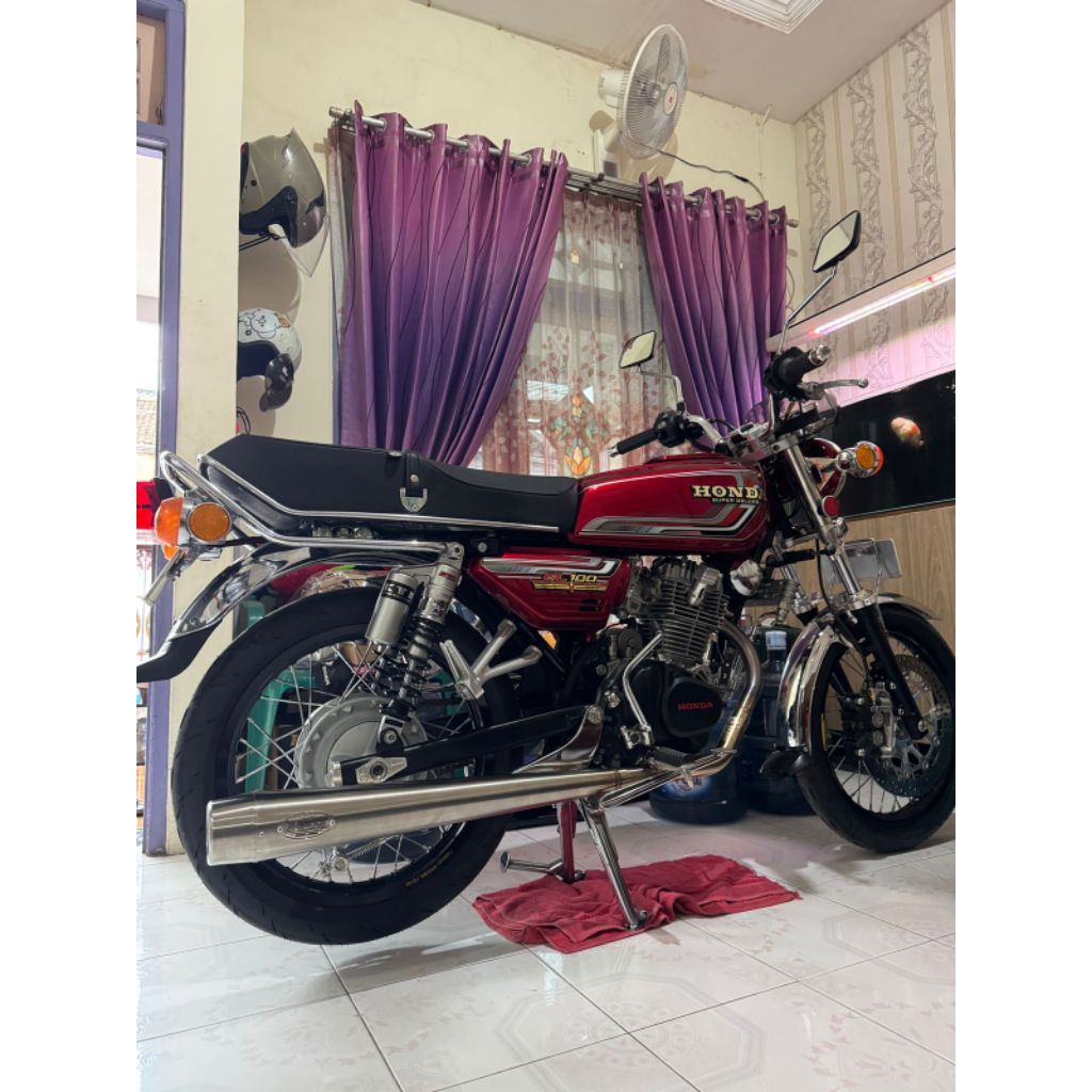 Knalpot GL100 Standar Racing Stenlis By Loss Muffler