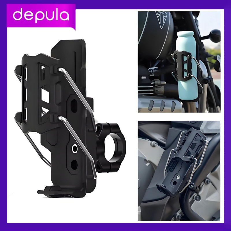 Tempat Botol Motor Touring Braket Cup Holder TempatBotol Minum Sepeda Motor Universal Anti Slip