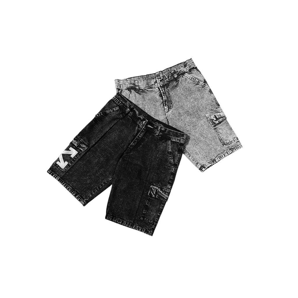 Fairsbrand' - Celana Cargo Kargo Jeans Pendek Pria / Celana Cargo Jeans Pria Pendek