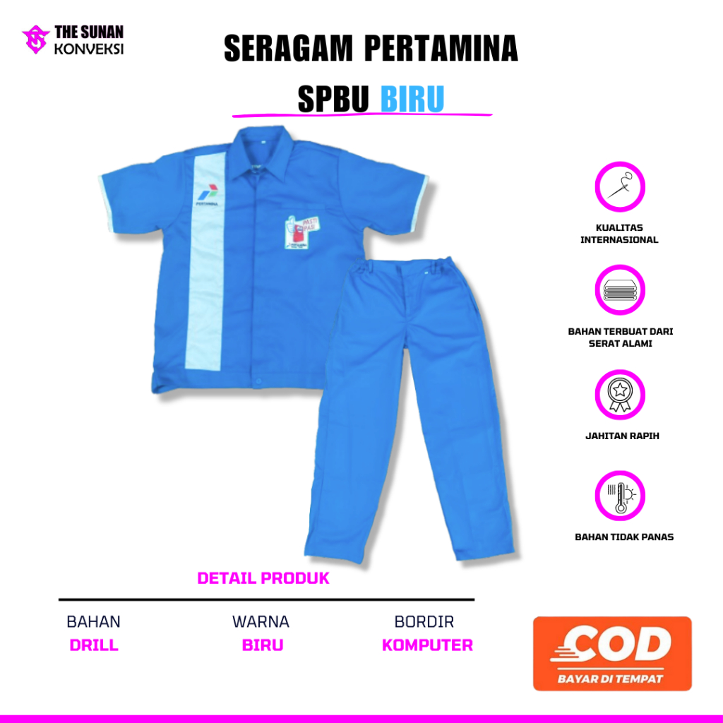 Seragam Spbu Biru | Baju Celana Spbu | Seragam Spbu Biru | Seragam Pertamina | Baju Spbu