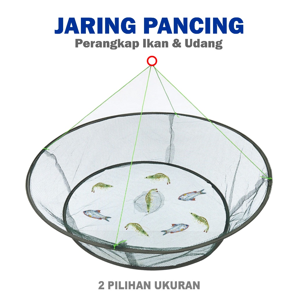ZONA PANCING MANIA - Jaring Perangkap Ikan Jaring Ikan bulat Ukuran jebakan Ikan/Jaring Pancing Ikan