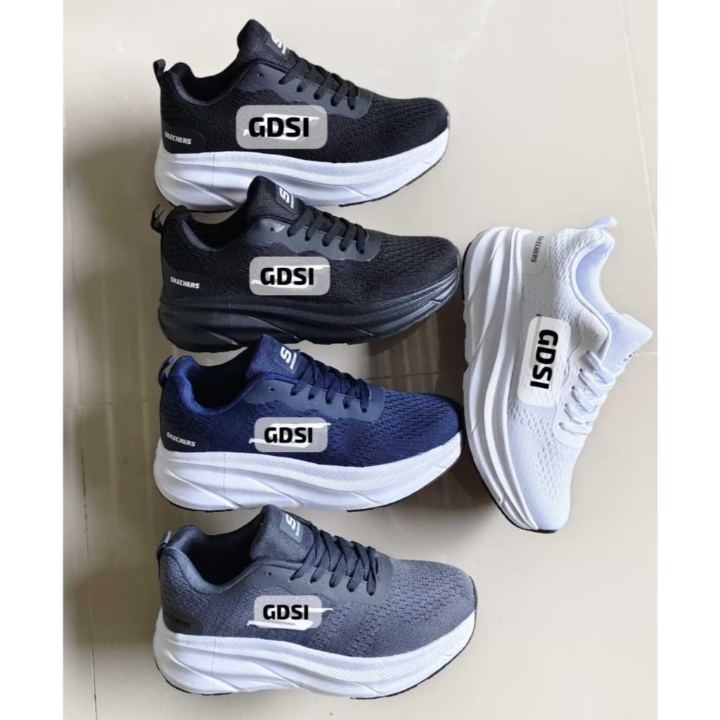 SEPATU SKECHERS GORUN PUTIH KASUAL SANTAI OLAH RAGA UNISEX/SEPATU PRIA/SEPATU WANITA