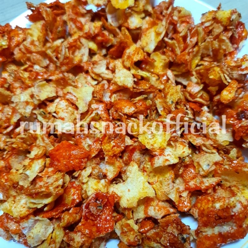 Emping Jagung Pedas Manis 1KG Emping jagung geprek