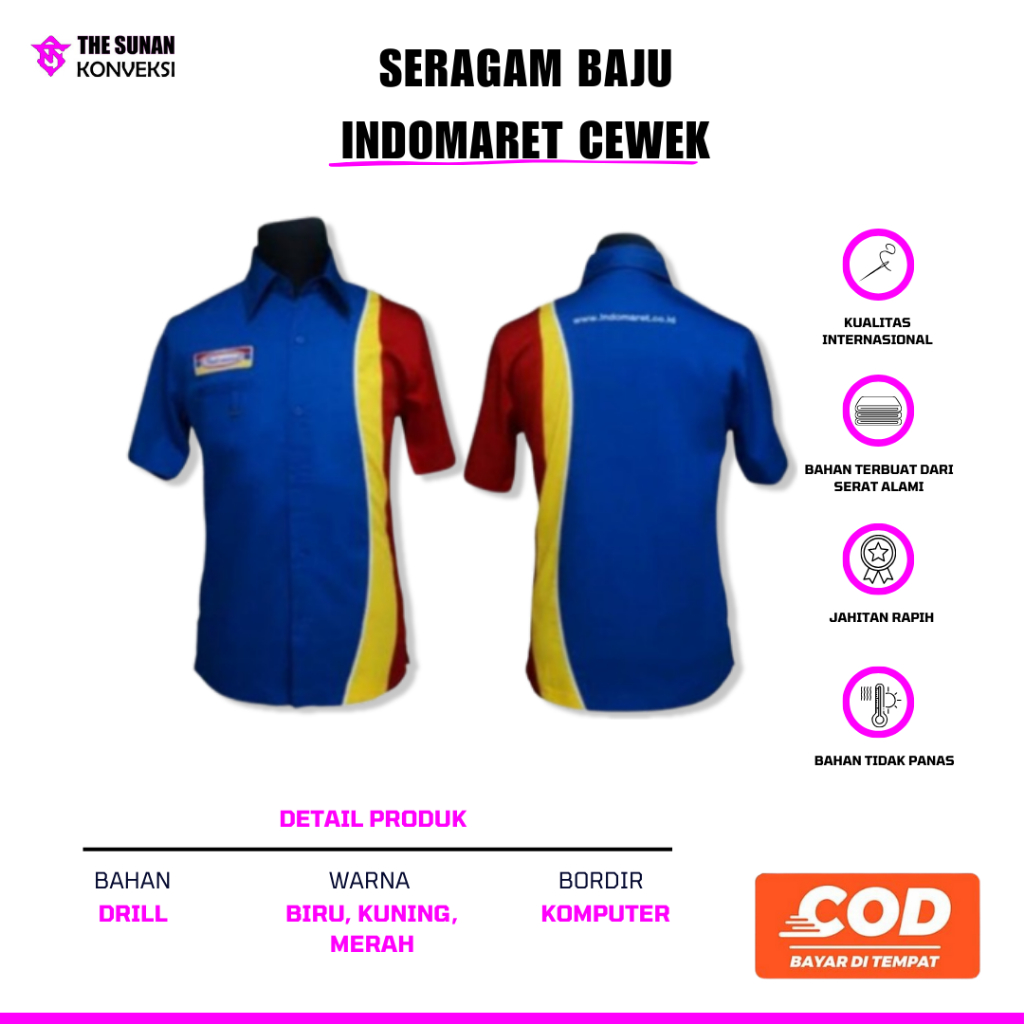 Baju Seragam Indomaret Cewek || Baju Kerja Indomaret || Baju Kerja Cewek || Indomaret