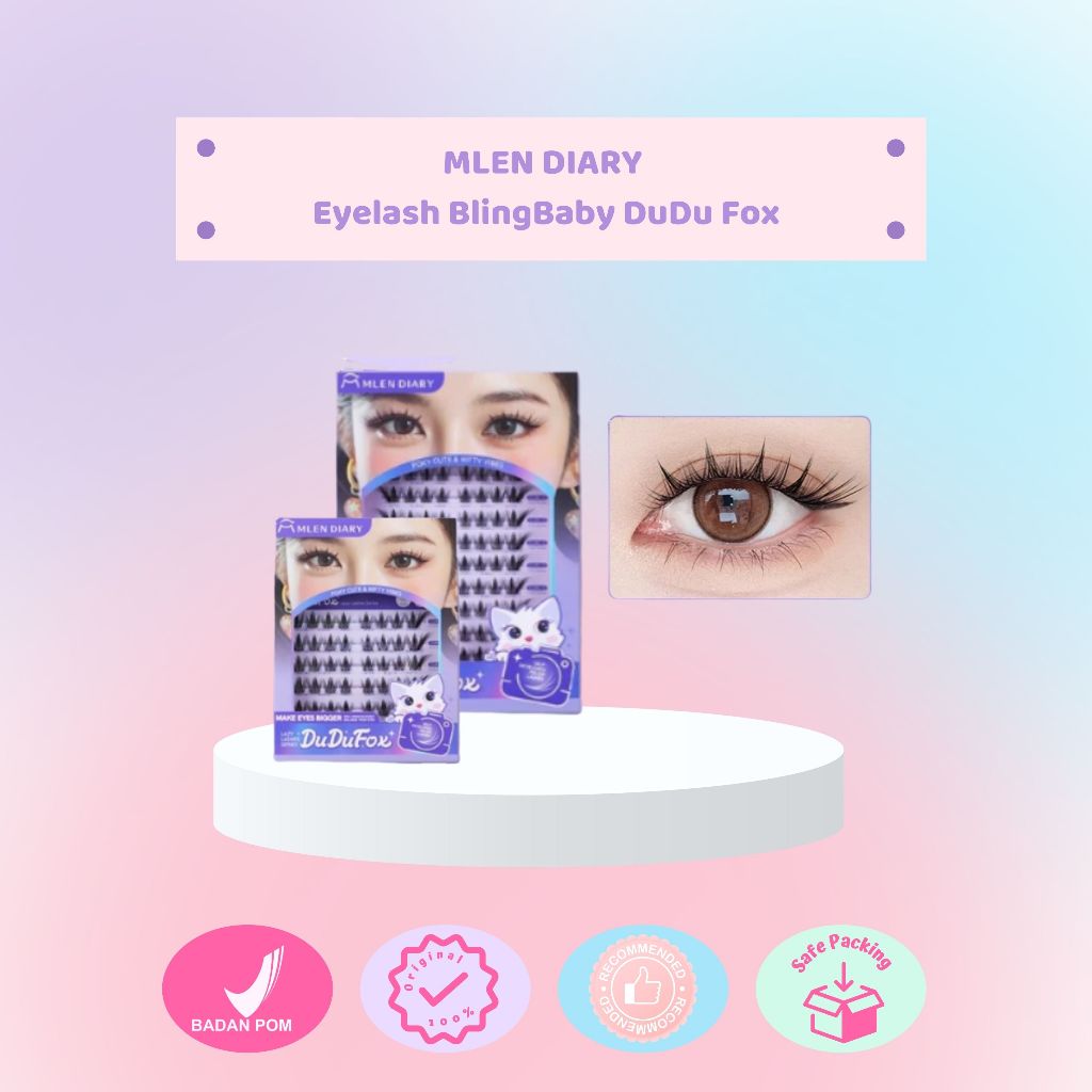MLEN DIARY BlingBaby DuDu Fox - Bulu Mata Palsu Individual Cluster Curl 11.5 - 13mm Foxy Cute Look