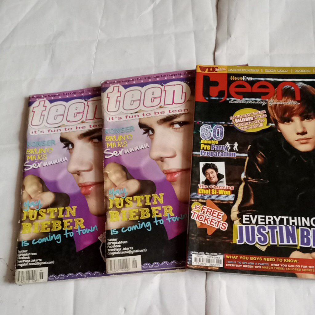 BUKU MAJALAH TEEN JUSTIN BIEBER