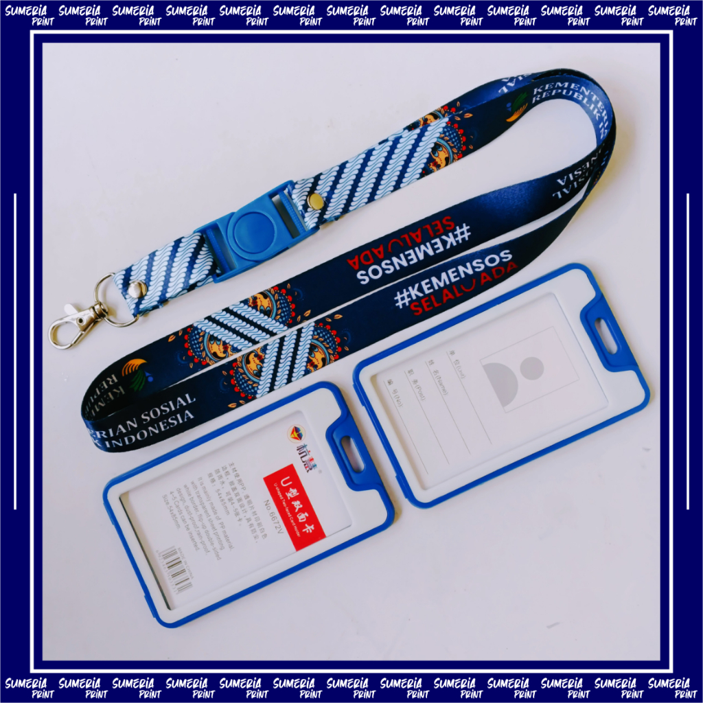 Lanyard Tali Gantungan Id Card KEMENSOS (Kementerian Sosial)