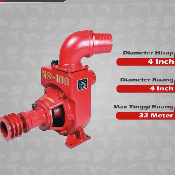 Matrix Mesin Pompa Air Irigasi NS 100 Water Pump 4 Inch NS100