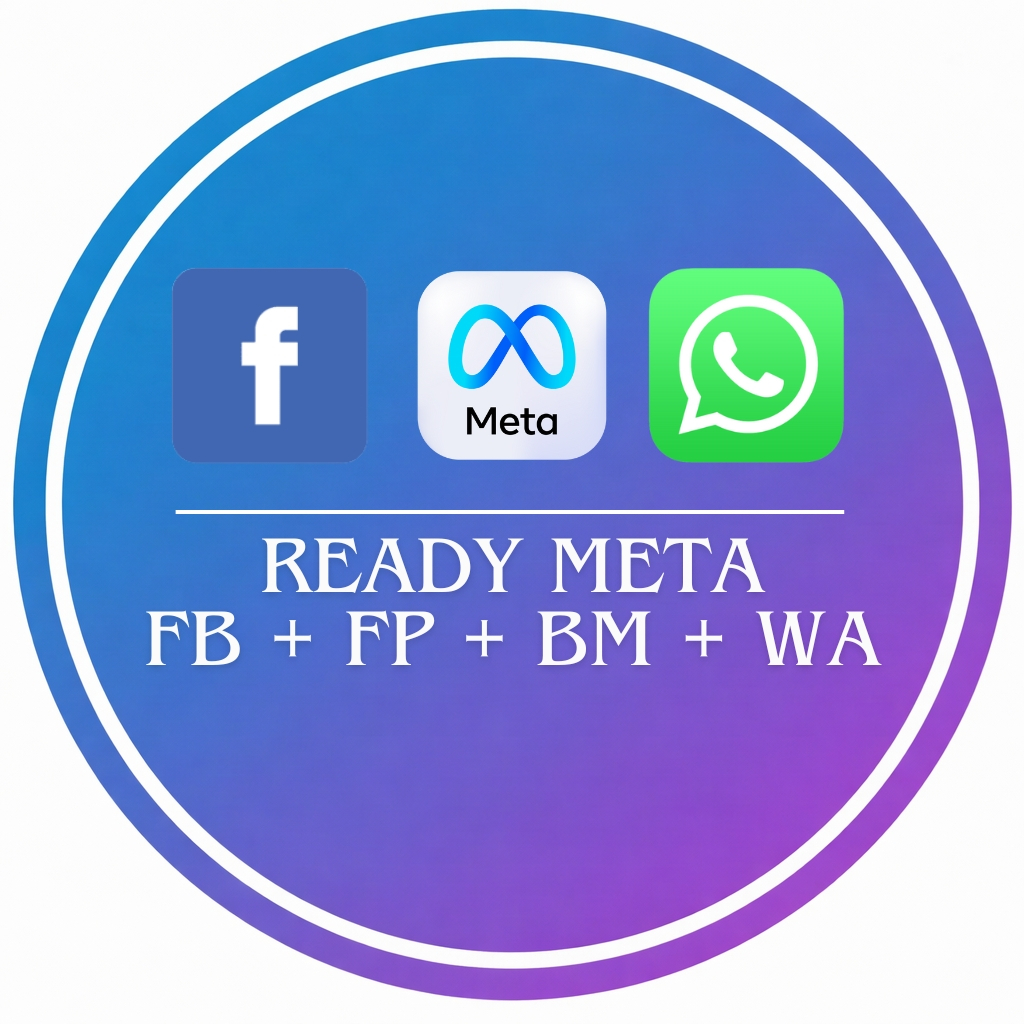 Paket F B + FP + BM + WA 1set ll Meta Full ll akun siap pakai ll bergaransi