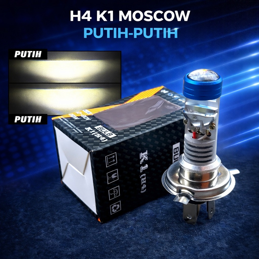 LAMPU LED MOTOR H4 K1 LASER 2 WARNA PUTIH KUNING LED H4 LASER GUN MOTOR MOBIL HEADLIGHT BOHLAM LED S