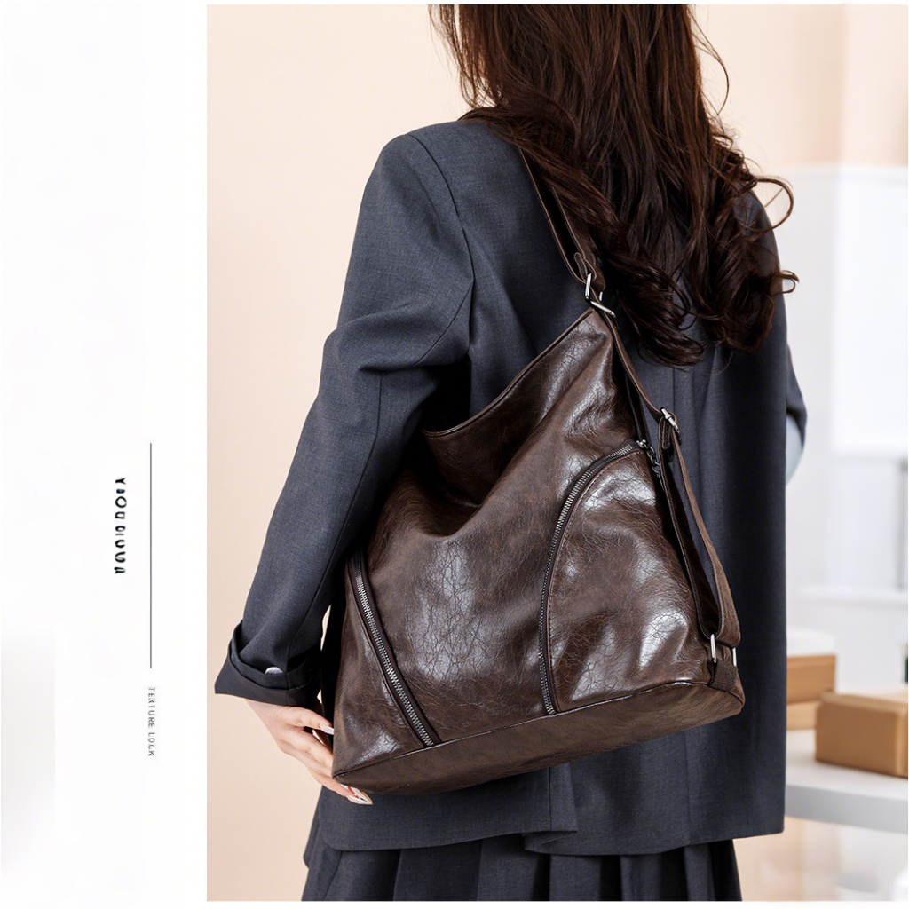 BESTPROMO Sewinda Tote bag Shoulder Bag kulit puTas selempang wanita travel bag vintage