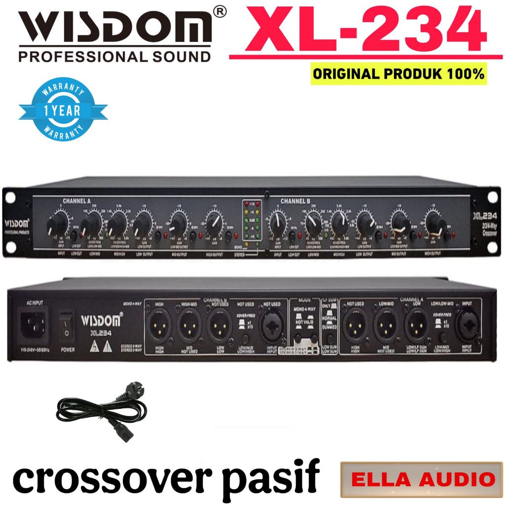Wisdom XL234 Crossover Pasif Wisdom XL 234 Crosover Pasif 2/3/4 Way
