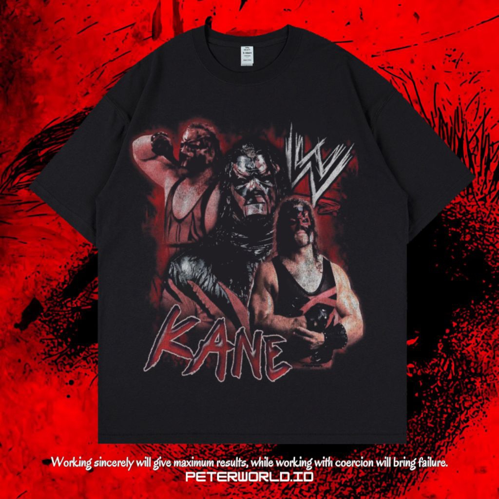 KAOS OVERSIZED / KAOS BLACK / OVERSIZED T SHIRT / KAOS KANE SMACKDOWN OVERSIZE BLACK VINTAGE TEE