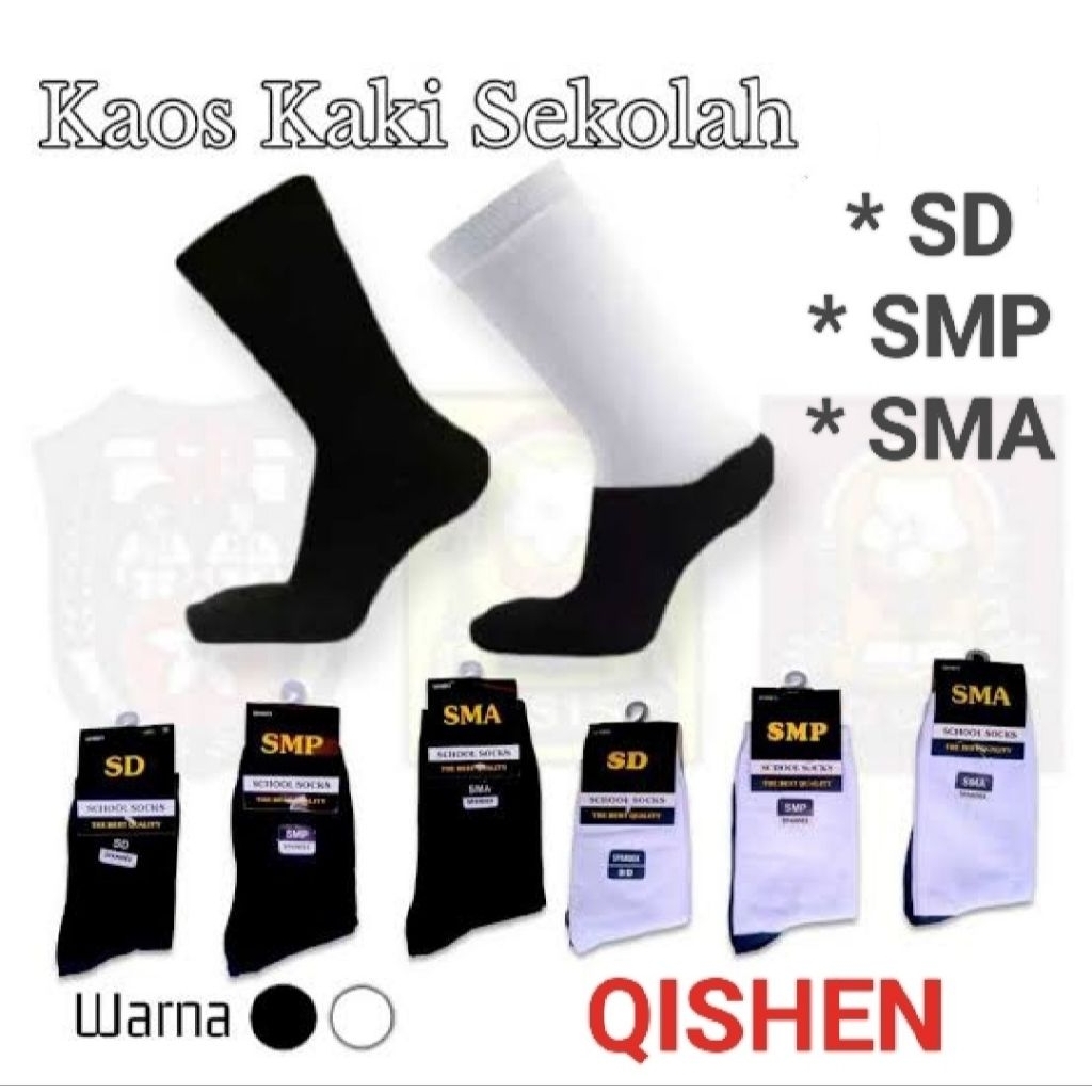 Kaos Kaki Sekolah Merk QISHEN