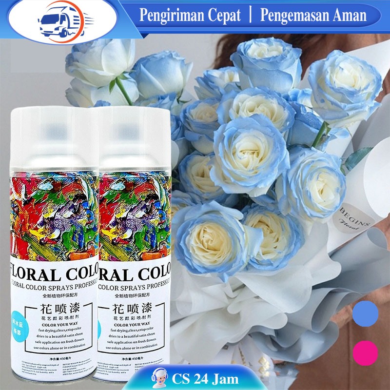 Floral Color Spray Pilox, Cepat Kering, Cat Semprot Pewarna Bunga Asli, Flower Spray Design Master