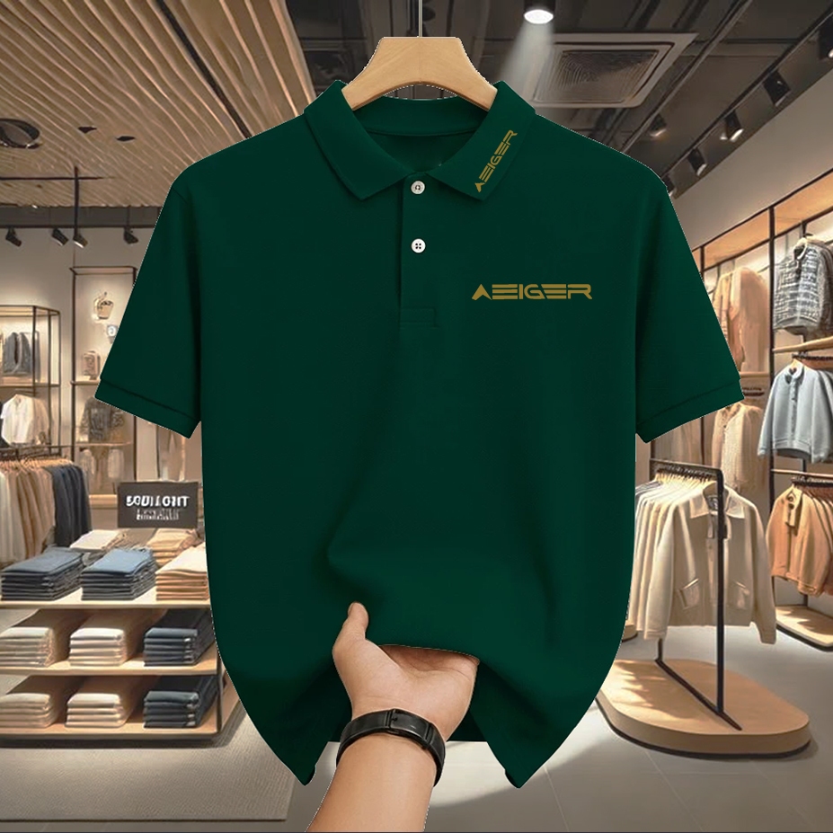COD  Kaos Polo Unisex Bahan Katun Premium Desain Elegan Eiger kerah gold Kualitas Premium Kaos kerah