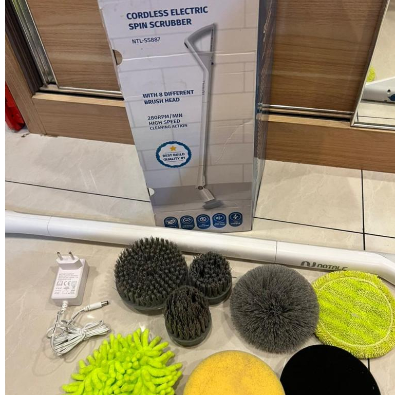 [SECOND] Notale Cordless Elektrik Spin Scrubber Sikat Toilet Sikat Pembersih WC [SECOND]