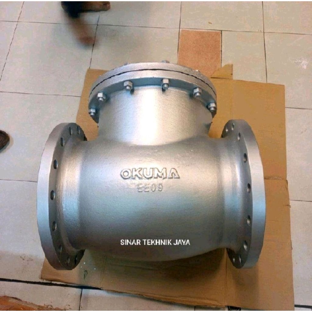 Swing Check Valve 12" inch DN 300 Jis 10k OKUMA Cast iron