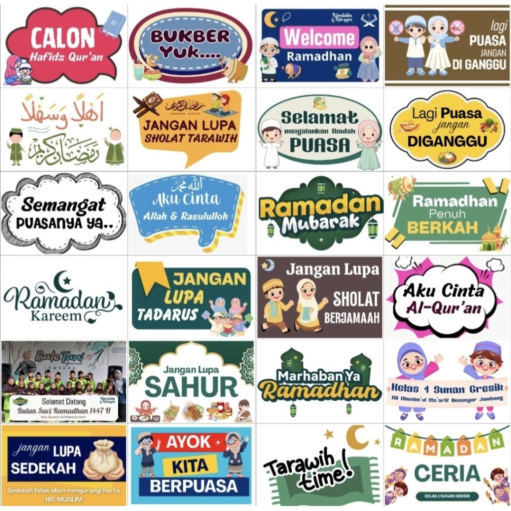 Photo Booth Props Thema Ramadhan