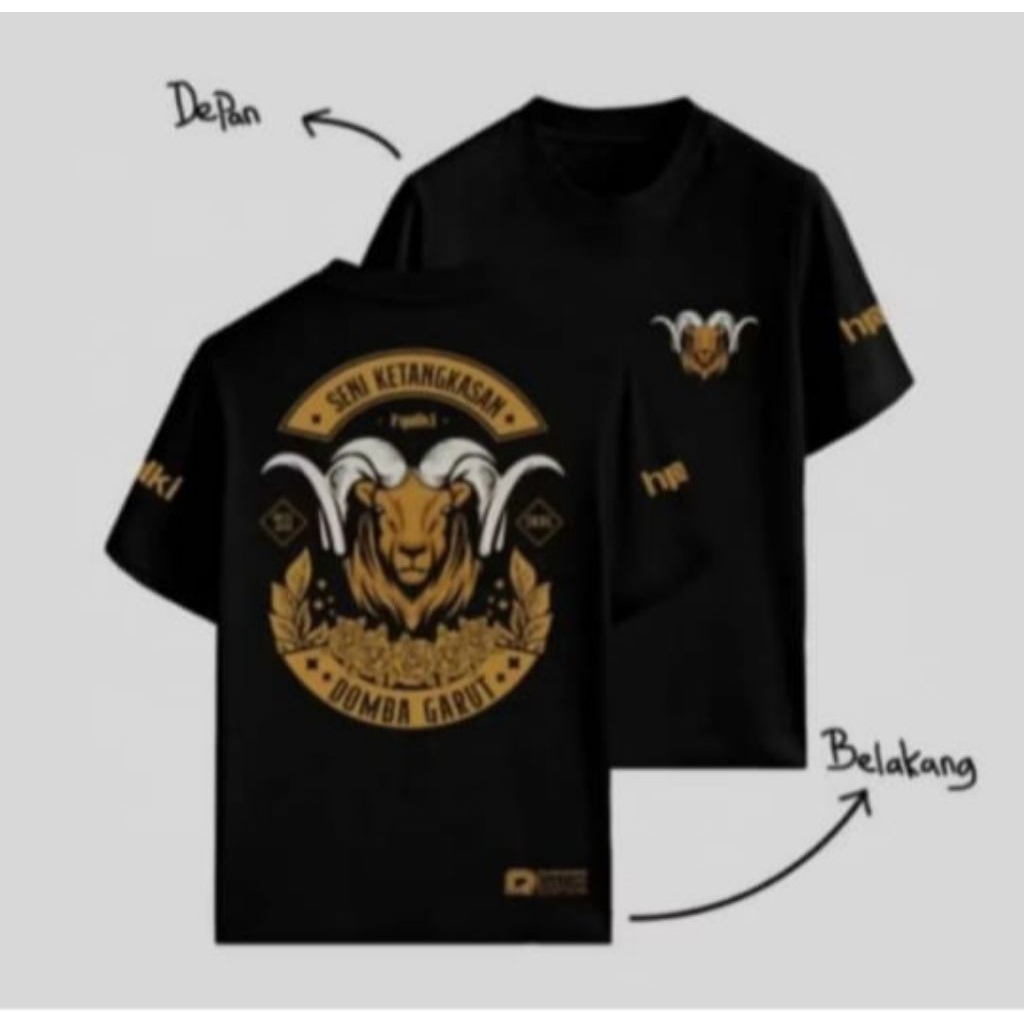 Kaos Seni Ketangkasan Domba Garut Kaos Distro Unisex