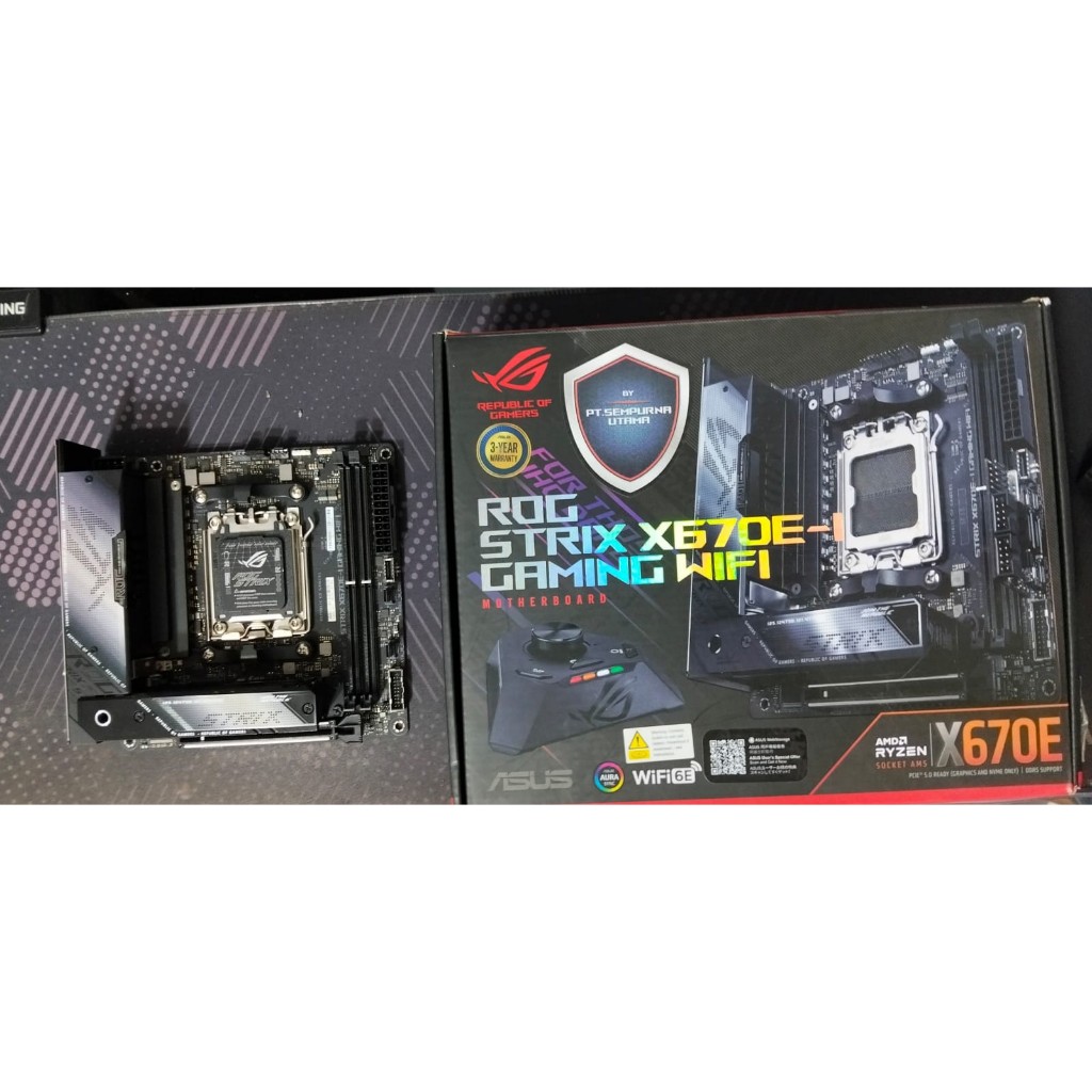 ASUS MOTHERBOARD AMD AM5 ROG STRIX X670E-I GAMING WIFI MINI ITX