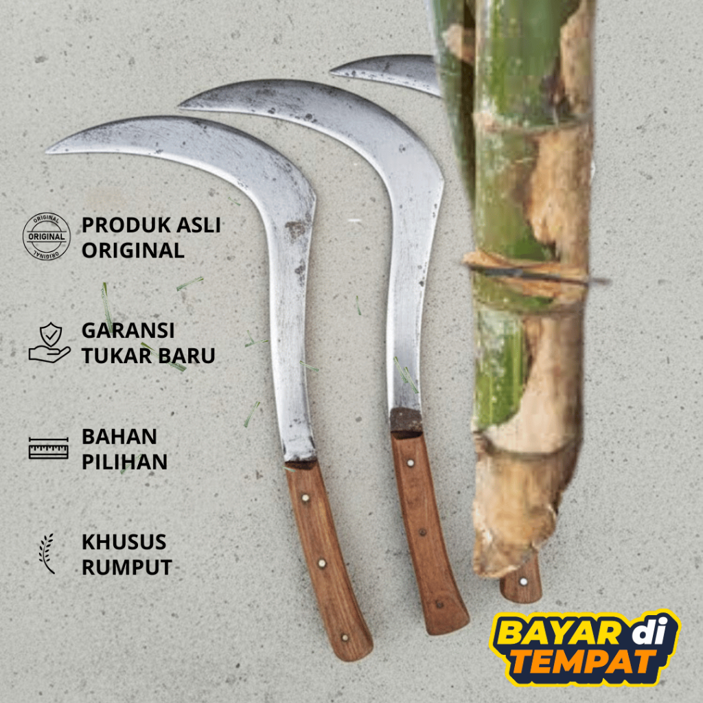 1Pcs Alat Pertanian Sabit Arit Modern Banyuwangi Cap Moro Landep