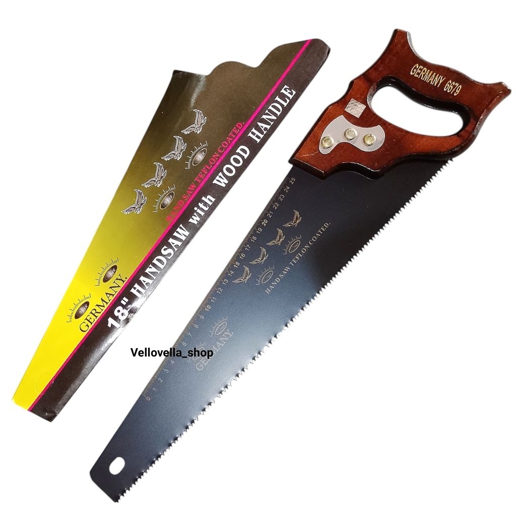 Gergaji kayu Cap Mata 18" GERMANY Tajam gergaji pegangan kayu 18 inci