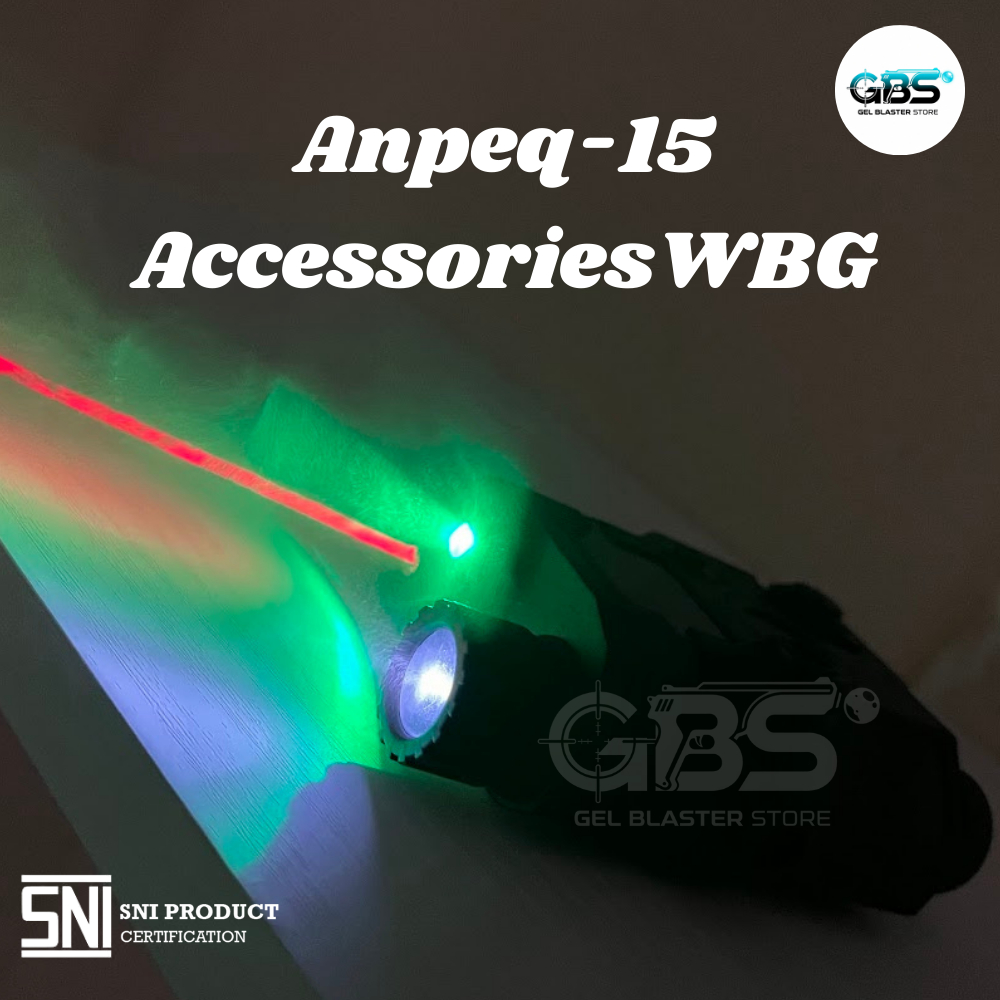 GBS Anpeq Aksesoris Gel Blaster Mainan Anak Dewasa SNI Bahan ABS Cahaya Sentar Laser Merah Red Dot