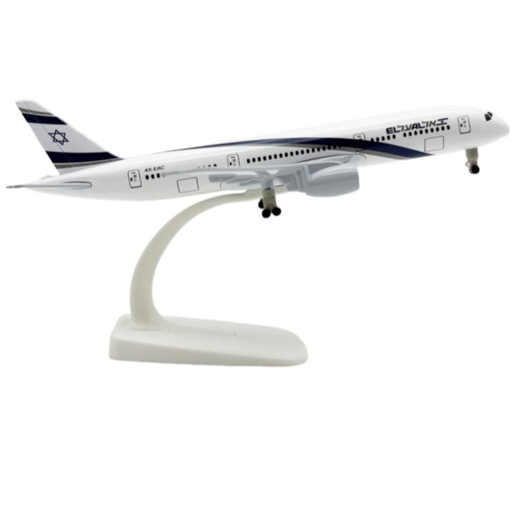 Miniatur Pesawat EL AL Israel Boeing B787 Panjang 20Cm