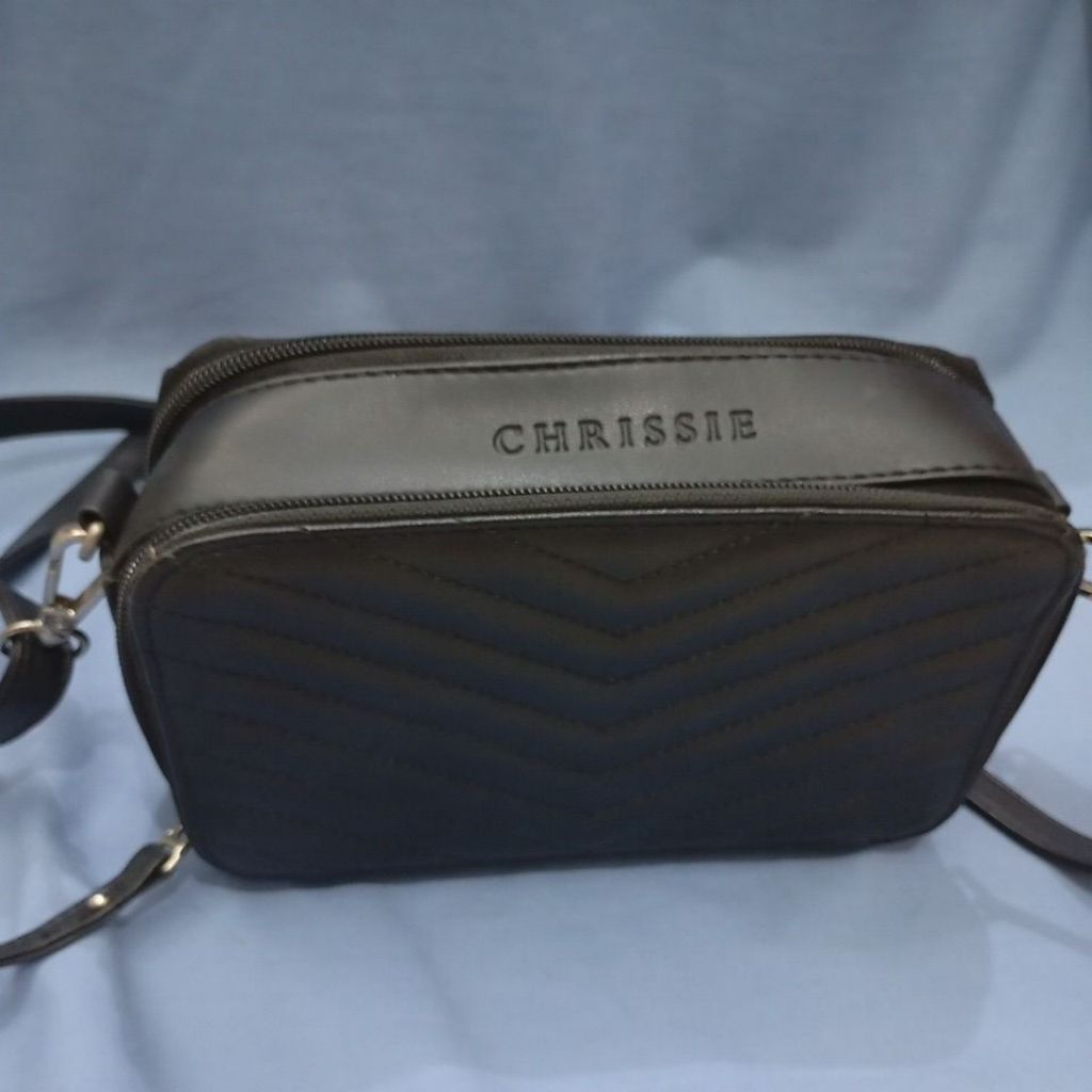 Tas cantik selempang mini hitam Chrissie ori preloved murah