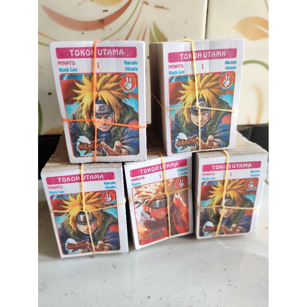 1 Ikat Isi 320 Lembar Kartu Kwartet Anomali / Kartu Tepuk Motif Naruto (Random)