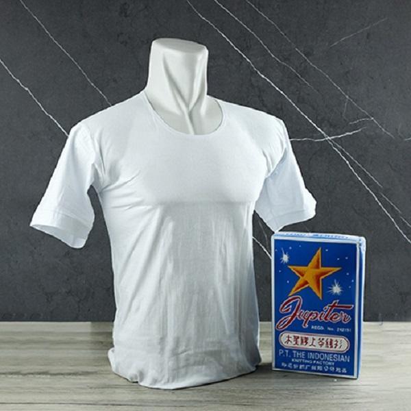[ISI 1] Kaos Oblong JUPITER 32-42 Pria Katun / Kaos Blong JUPITER Kancing Putih / Kaos Polos JUPITER