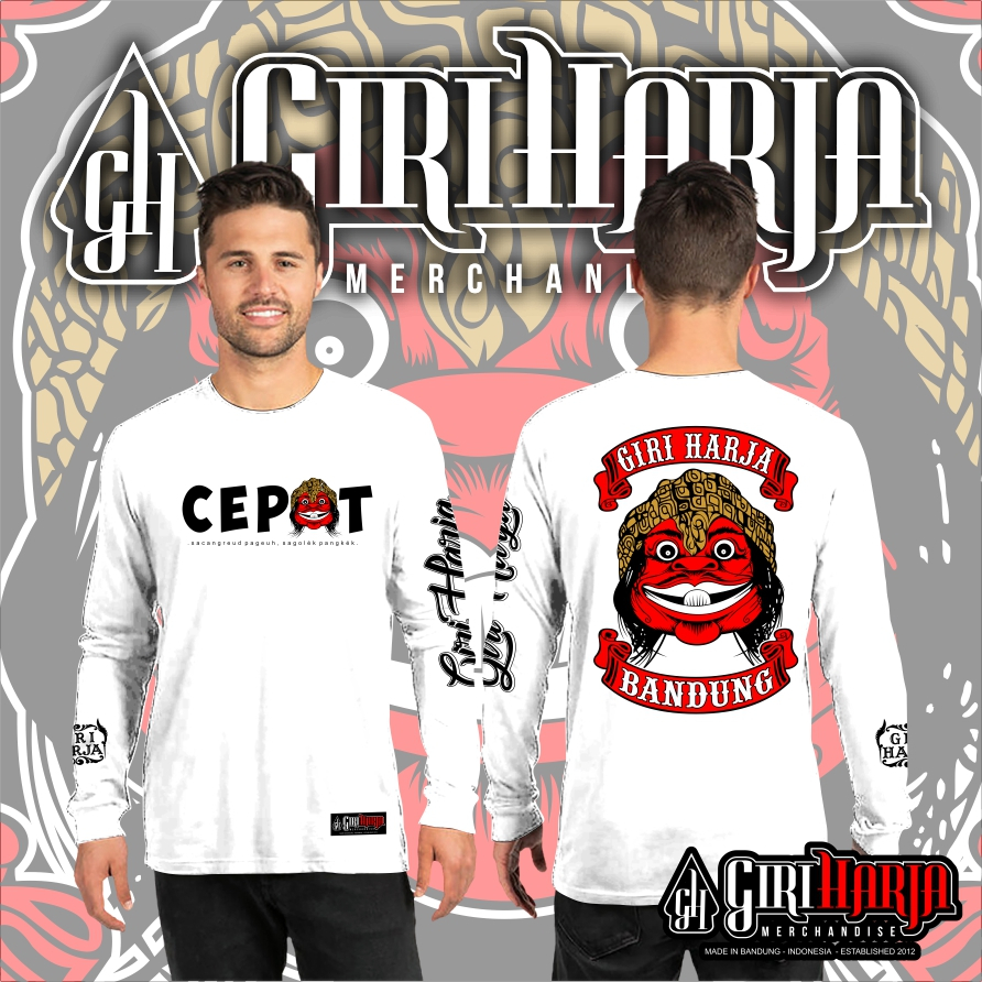 Kaos wayang golek Cepot / kaos Giri Harja / Kaos distro / kaos tangan panjang