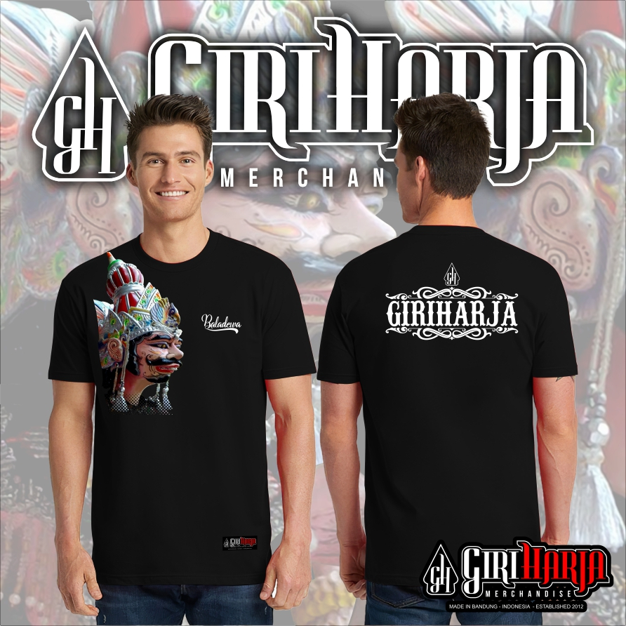 Kaos wayang golek Baladewa / kaos wayang golek Giri Harja / Kaos wayang golek sunda / kaos tangan pe