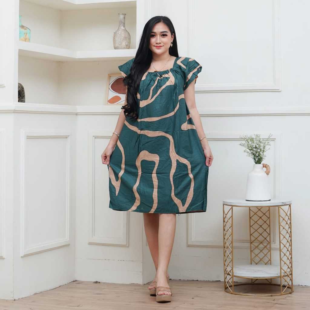 Daster Wanita Terbaru Rayon Busui - Baju Tidur Daster Chibi Kekinian Lengan Pendek Motif Terbaru - D