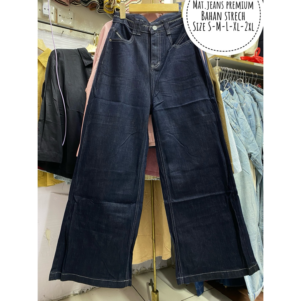 celana jeans kulot import wanita