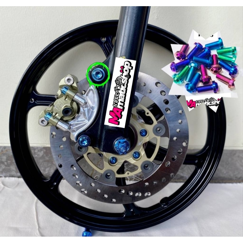 Satuan Baut kaliper baut breket kaliper  Mio Fino Nouvo Soul Titanium Original