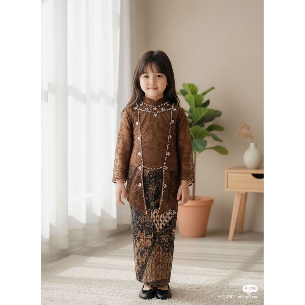 atasan/set kebaya anak kutu baru, kebaya hijab anak,kebaya anak modern,kebaya anak terbaru, kebaya a