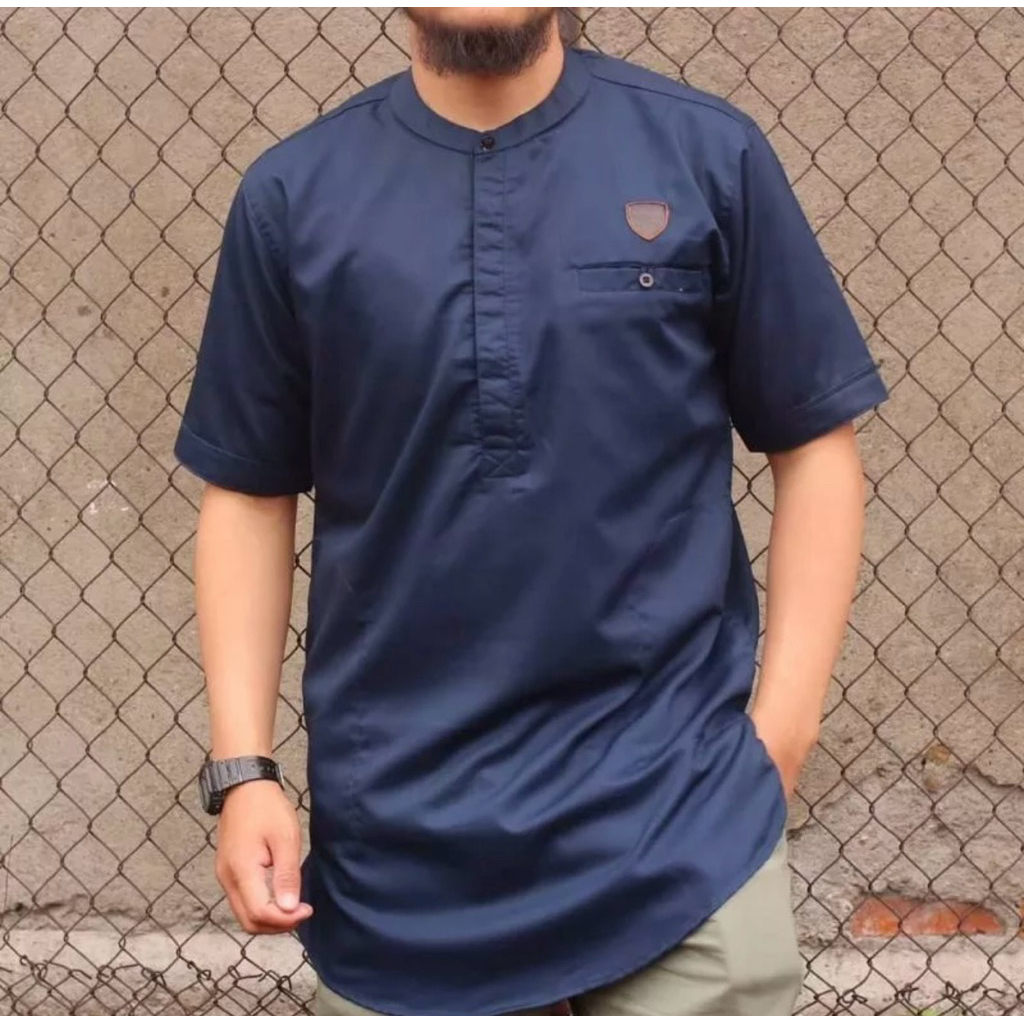 Koko kurta hamzah lengan pendek bahan toyobo fodu