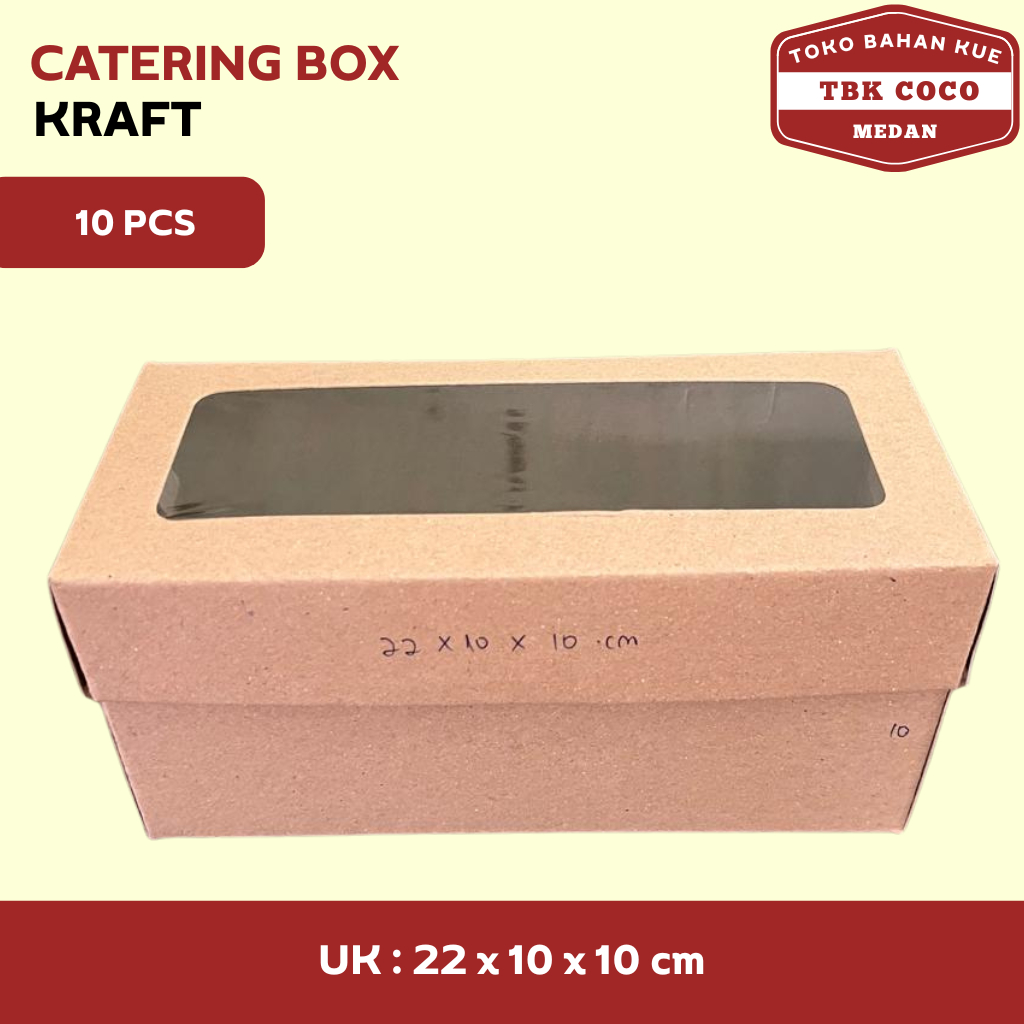 Kotak Box Kraft Mika 20 x 10 x 10 cm Kotak brownies box