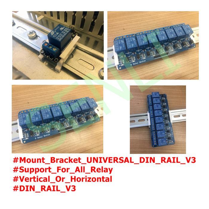 "New" Mount Bracket Universal Din Rail Relay V3