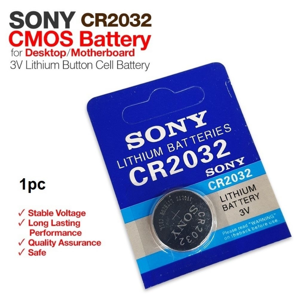 Battery CMOS SONY CR2032 For PC Desktop SONY CMOS BATTERY CR2032 FOR DESKTOP PC

